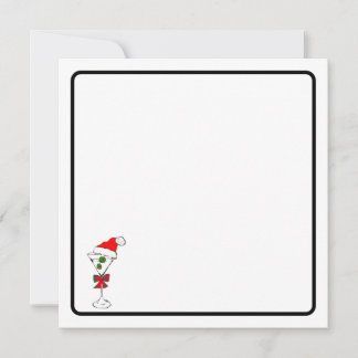 Christmas martini note card  anteckningskort