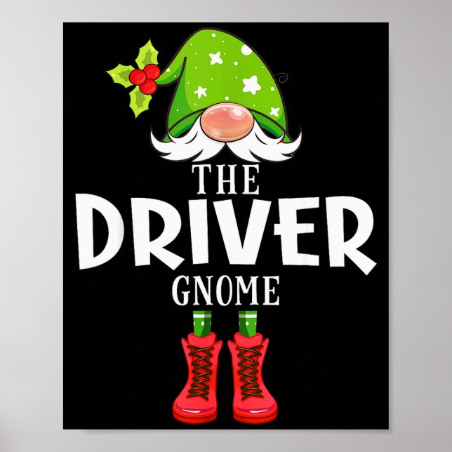 Christmas Matching Family The Driver Gnome  Poster (Framsidan)