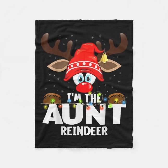 Christmas Matching I'm The Aunt Reindeer  Fleecefilt (Framsidan)