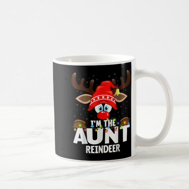 Christmas Matching I'm The Aunt Reindeer  Kaffemugg (Höger)