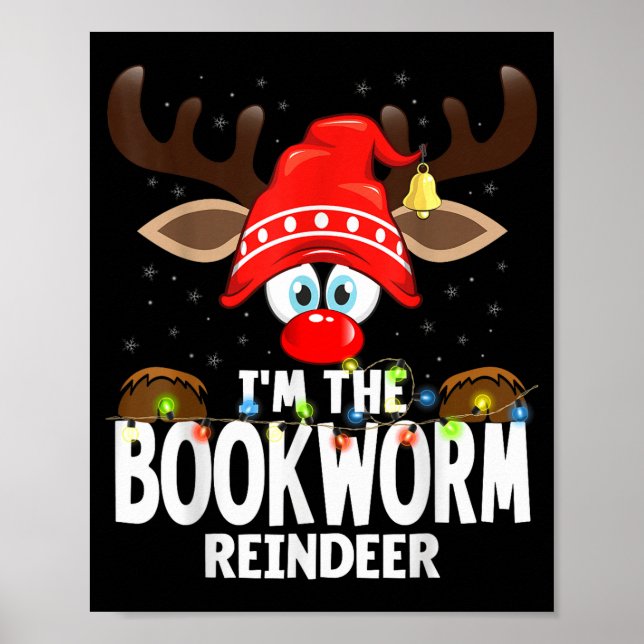 Christmas Matching I'm The Bookworm Reindeer  Poster (Framsidan)