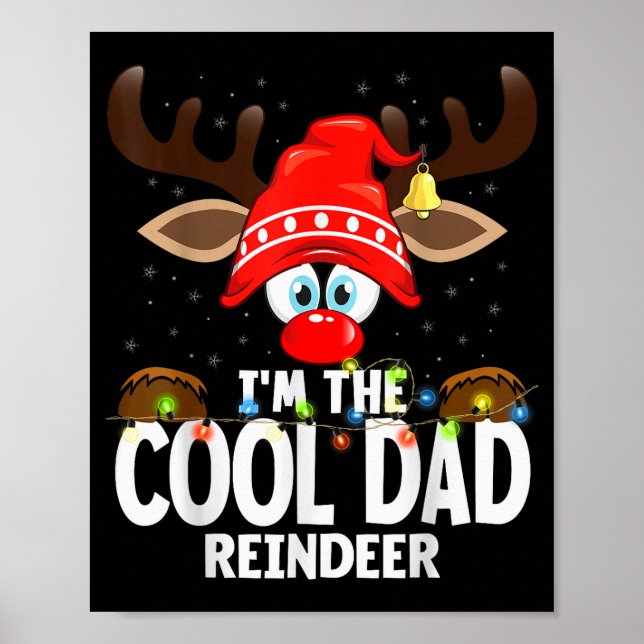 Christmas Matching I'm The Cool Dad Reindeer  Poster (Framsidan)