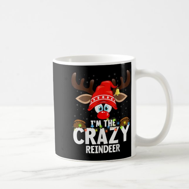 Christmas Matching I'm The Crazy Reindeer  Kaffemugg (Höger)