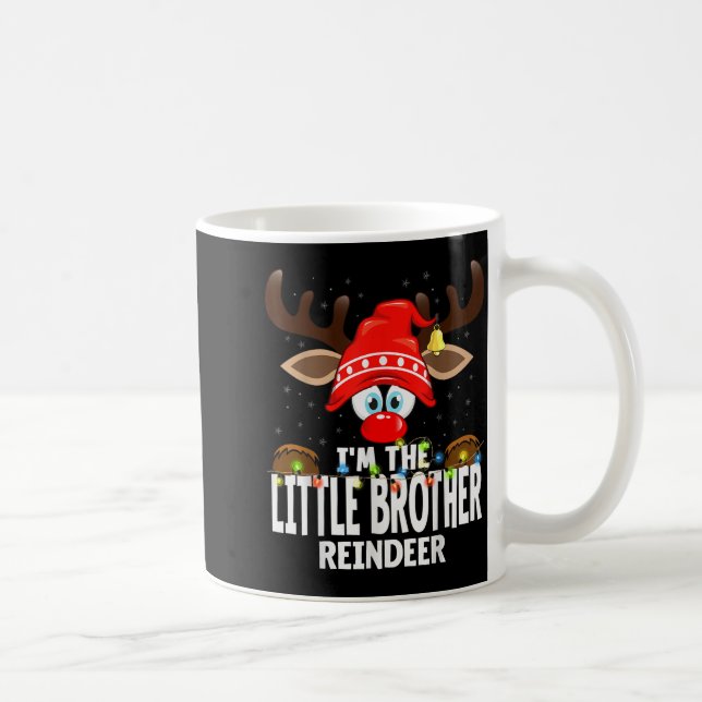 Christmas Matching I'm The Little Brother Reindeer Kaffemugg (Höger)