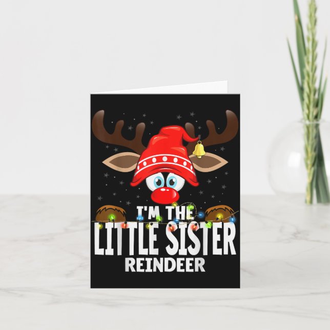 Christmas Matching I'm The Little Sister Reindeer  Kort (Framsida)