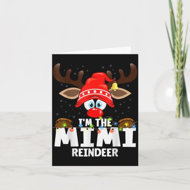 Christmas Matching I'm The Mimi Reindeer  Kort (Framsida)