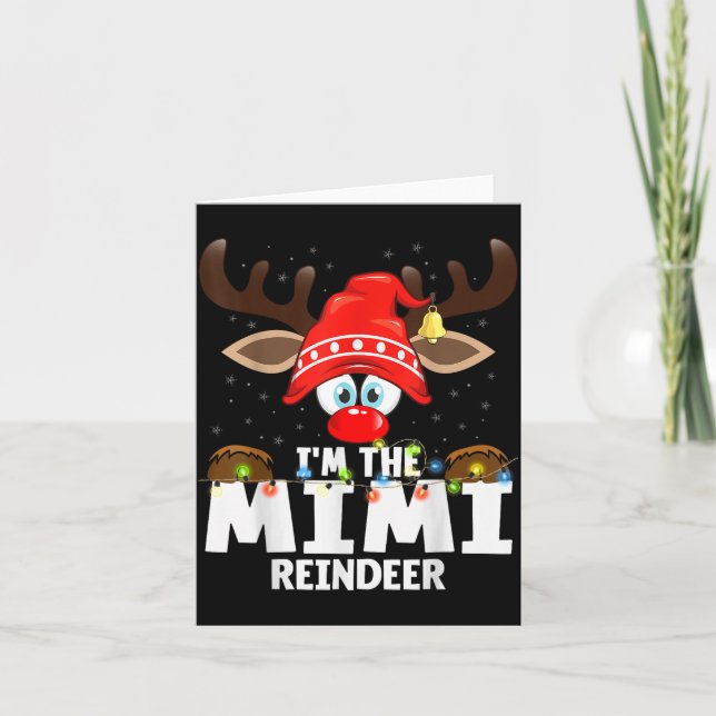 Christmas Matching I'm The Mimi Reindeer  Kort (Framsida)