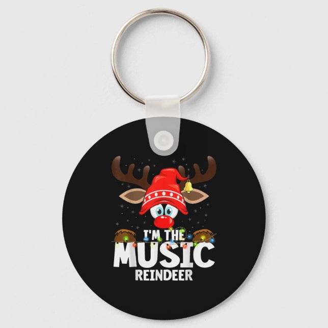 Christmas Matching I'm The Music Reindeer  Nyckelring (Framsida)