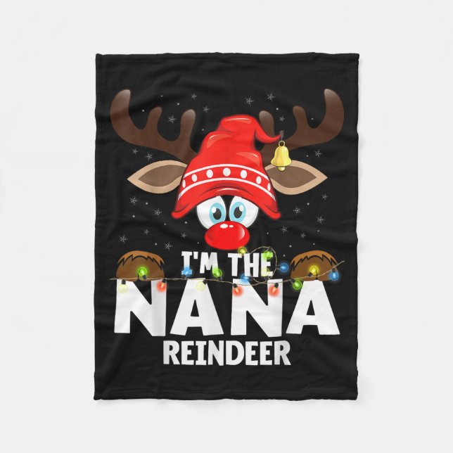 Christmas Matching I'm The Nana Reindeer  Fleecefilt (Framsidan)
