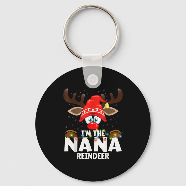 Christmas Matching I'm The Nana Reindeer  Nyckelring (Framsida)
