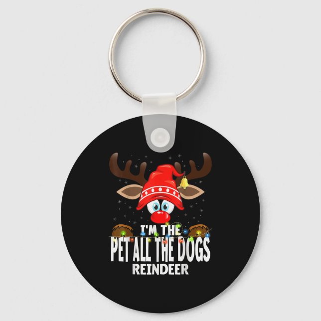 Christmas Matching I'm The Pet All The Dogs Reinde Nyckelring (Framsida)