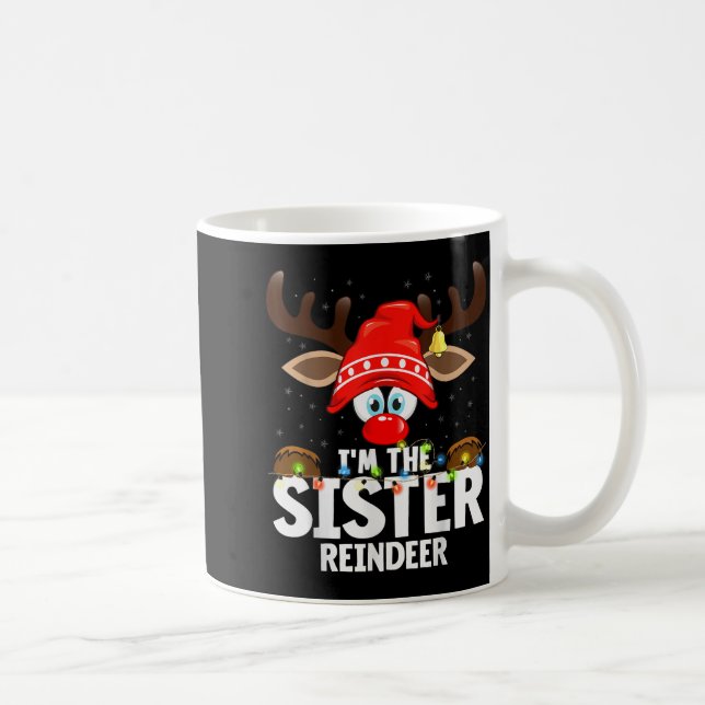Christmas Matching I'm The Sister Reindeer  Kaffemugg (Höger)