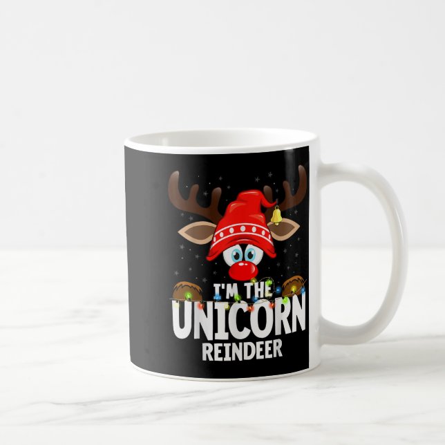 Christmas Matching I'm The Unicorn Reindeer  Kaffemugg (Höger)