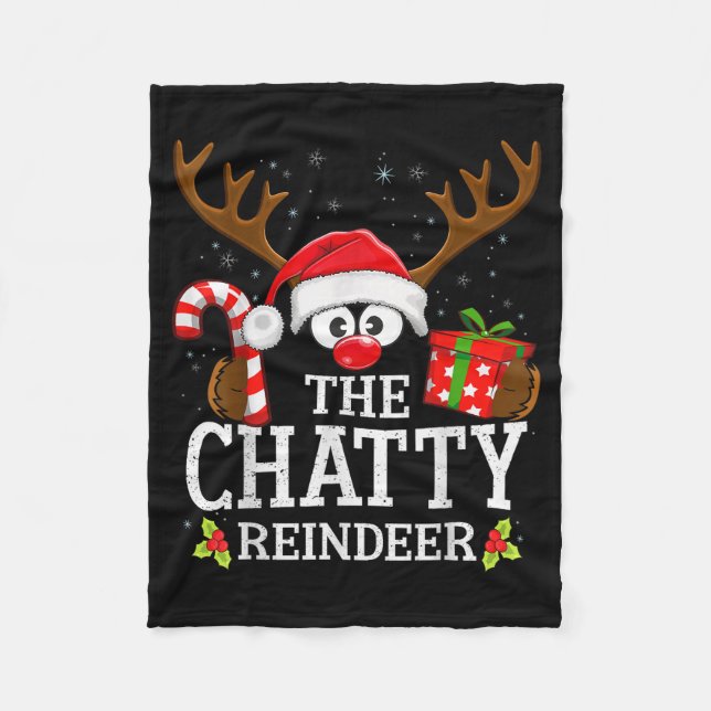Christmas Matching The Chatty Reindeer Family , Sm Fleecefilt (Framsidan)