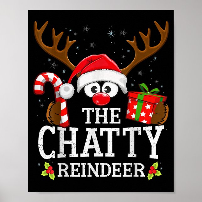 Christmas Matching The Chatty Reindeer Family , Sm Poster (Framsidan)