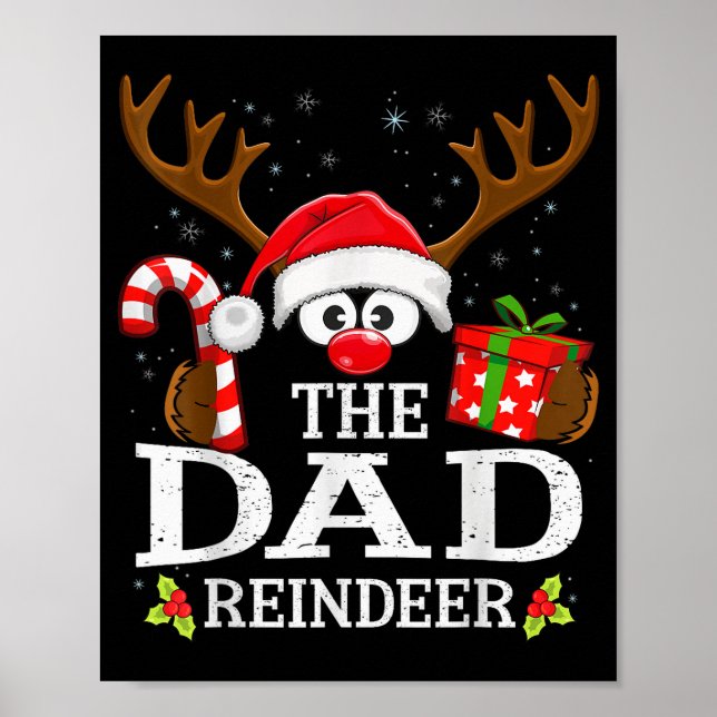 Christmas Matching The Dad Reindeer Family  Poster (Framsidan)