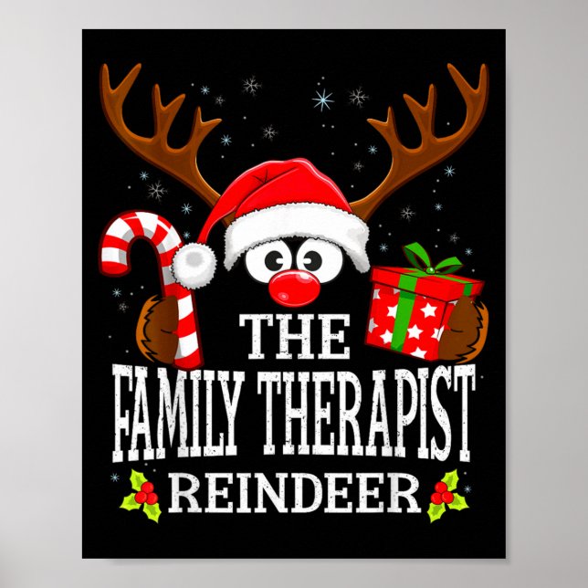 Christmas Matching The Family Therast Reindeer Fam Poster (Framsidan)