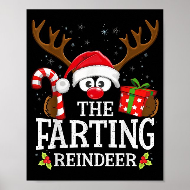 Christmas Matching The Farting Reindeer Family  Poster (Framsidan)