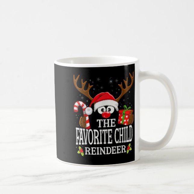 Christmas Matching The Favorite Child Reindeer Fam Kaffemugg (Höger)