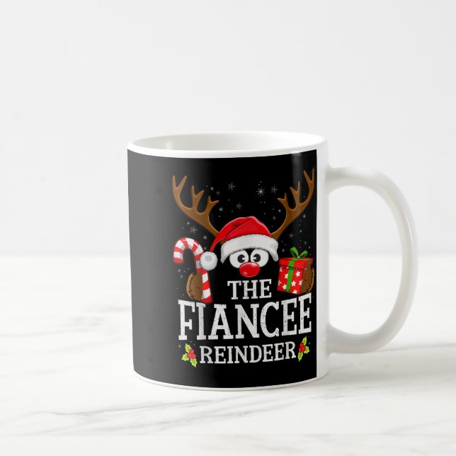 Christmas Matching The Fiancee Reindeer Family  Kaffemugg (Höger)