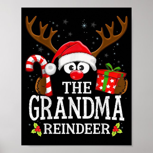Christmas Matching The Grandma Reindeer Family  Poster (Framsidan)
