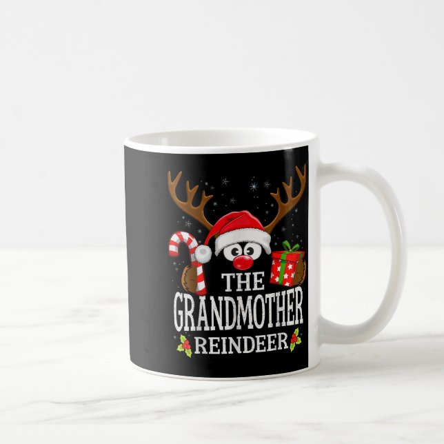 Christmas Matching The Grandmother Reindeer Family Kaffemugg (Höger)