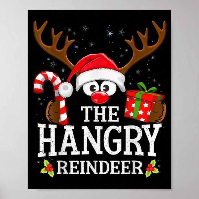Christmas Matching The Hangry Reindeer Family  Poster (Framsidan)