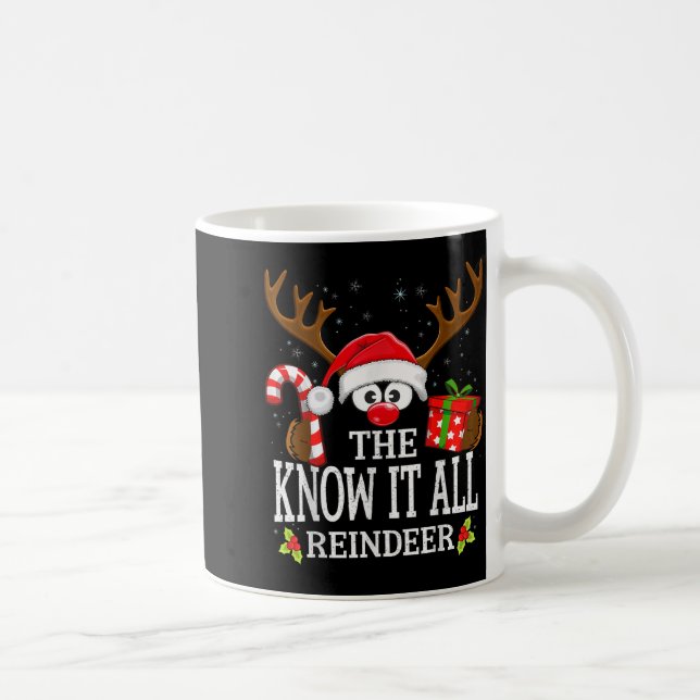 Christmas Matching The Know It All Reindeer Family Kaffemugg (Höger)