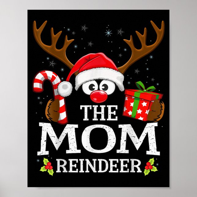 Christmas Matching The Mom Reindeer Family  Poster (Framsidan)
