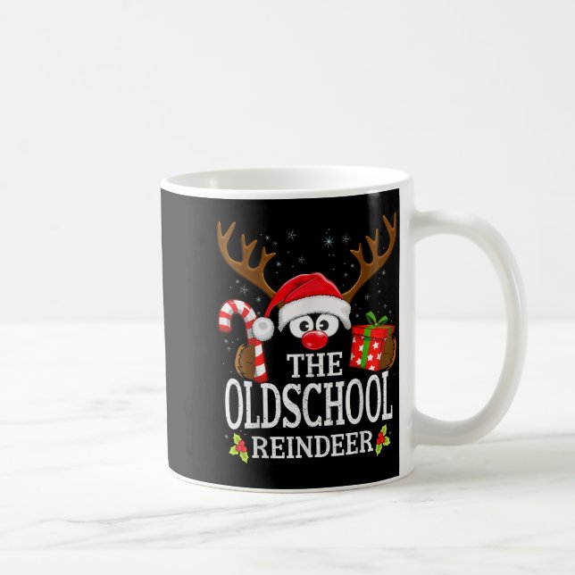 Christmas Matching The Oldschool Reindeer Family  Kaffemugg (Höger)