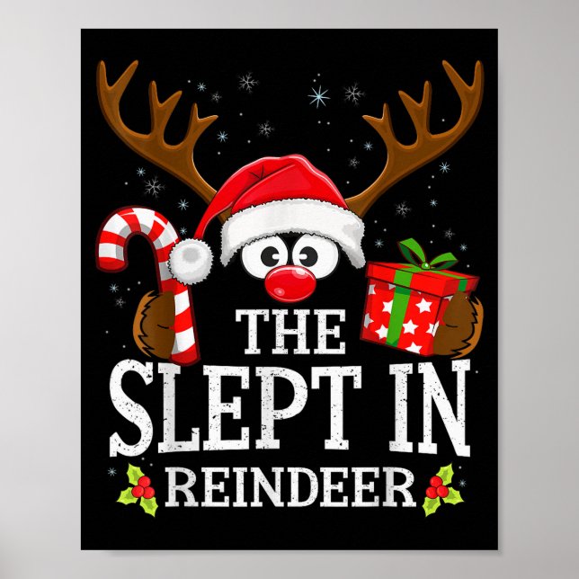 Christmas Matching The Slept In Reindeer Family  Poster (Framsidan)