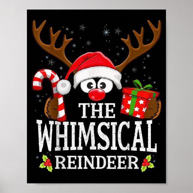 Christmas Matching The Whimsical Reindeer Family  Poster (Framsidan)