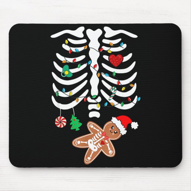 Christmas Maternity Pregnancy Gingerbread Skeleton Musmatta (Framsidan)