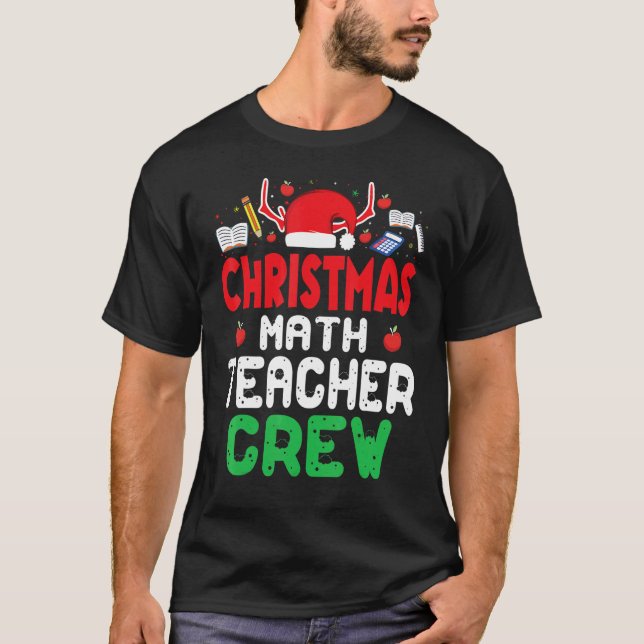 Christmas Math Teacher Crew Wonderful Xmas Present T Shirt (Framsida)