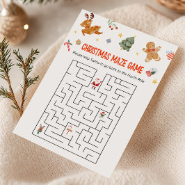 Christmas Maze Game Julkort
