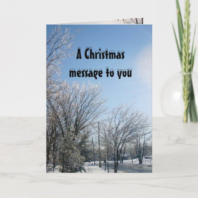 CHRISTMAS-MEDDELANDE TILL ETT INCARCERATED-KORT HELGKORT (Framsida)