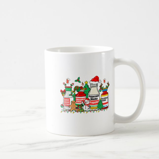 Christmas Medication Bottles Funny Nurse Humor  Kaffemugg (Höger)
