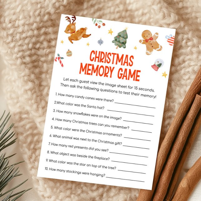 Christmas Memory Game  Julkort (Skapare uppladdad)