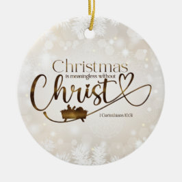 CHRISTMAS MENINGLESS UTAN CHRIST Anpassningsbar Gi Julgransprydnad Keramik
