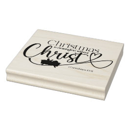 CHRISTMAS MENINGLESS UTAN CHRIST WOODEN STÄMPEL