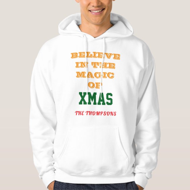 Christmas Men's Basic Hooded Sweatshirtcustomize Hoodie (Framsida)