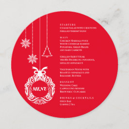 Christmas Menu Red and white Meny