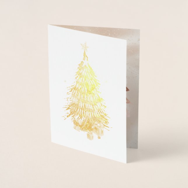 Christmas Merry and Bright Treeis Folierat Kort (Framsida)