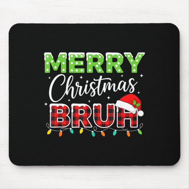 Christmas Merry Christmas Bruh Buffalo Plaid Santa Musmatta (Framsidan)