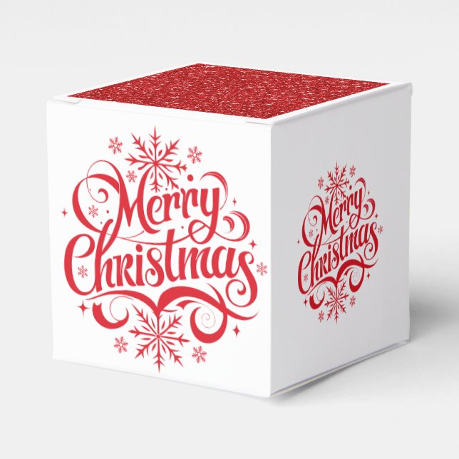 Christmas Merry Christmas Favor Gift Box Presentaskar (Framsidan Sidan)
