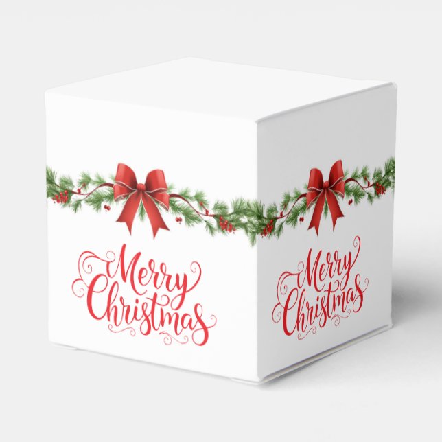 Christmas Merry Christmas Garland Favor Gift Box Presentaskar (Baksidan Sidan)