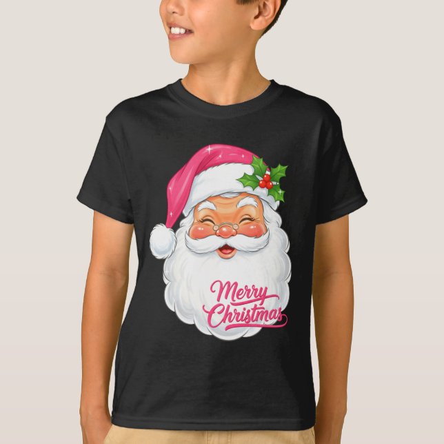 Christmas Merry Christmas Santa Face Jolly Santa C T Shirt (Framsida)