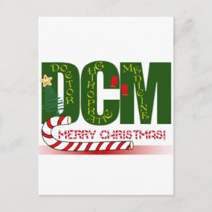 CHRISTMAS MERRY DCM - DOKTOR CHIROPRAKTISK LÄKEMED HELG VYKORT