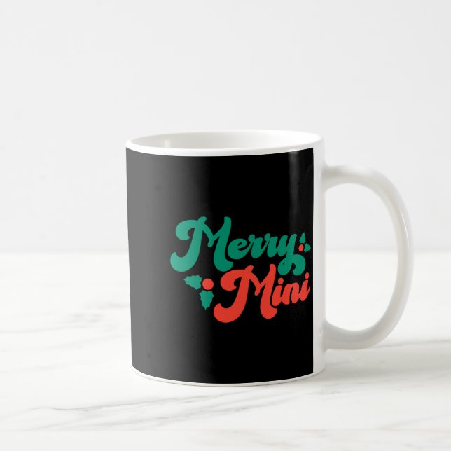 Christmas Merry Mini Cute Modern Tygraphy Script B Kaffemugg (Höger)