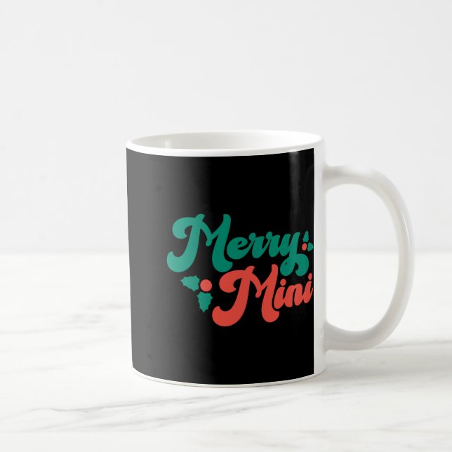 Christmas Merry Mini Cute Modern Tygraphy Script B Kaffemugg (Höger)